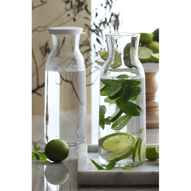 Premium 100% Glass Bottle, 4.0 x 4.0 x 9.8 inches | 40.6 Fl Oz Capacity | Dishwasher Safe, Transparent Design | Ideal for Beverages, Juices, and Smoothies | Elegant and Durable Kitchen Essential