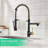 Commercial Kitchen Faucet With Pull Down Sprayer, Single Handle Single Lever Kitchen Sink Faucet