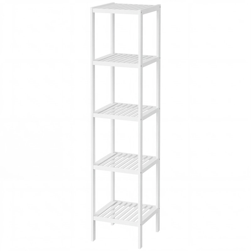 39.5 cm W Iron Shelving Unit, White