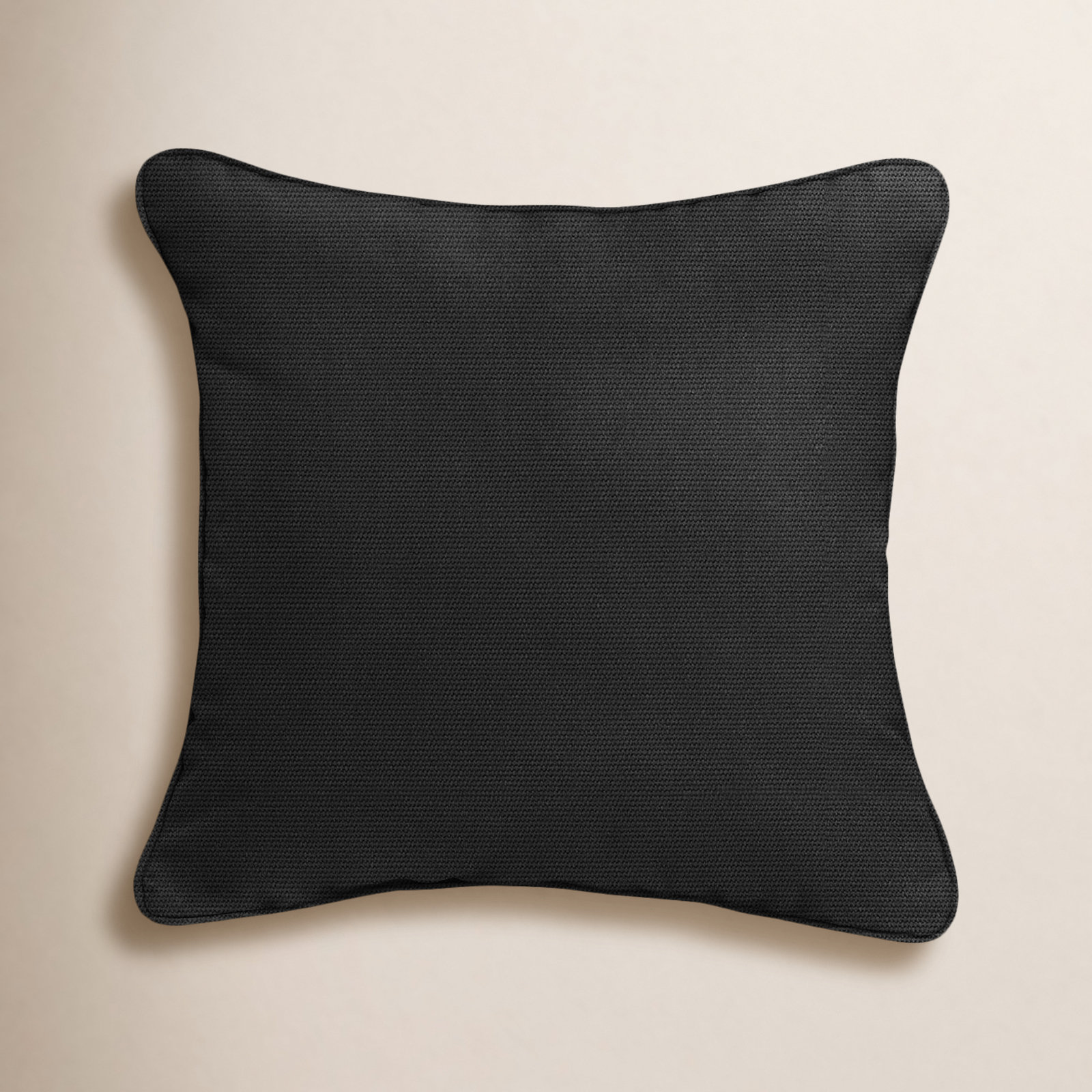Ansonia Sunbrella® Throw Pillow, 22" x 22", Canvas Black