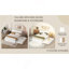 Cadre de lit double moderne avec lit gigogne simple et 2 tiroirs pour blanc brillant et blanc délavé