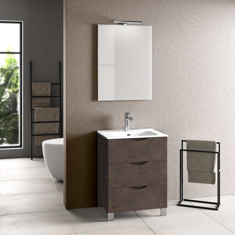 Wealdstone Vanity & Mirror Set, Dark Wood