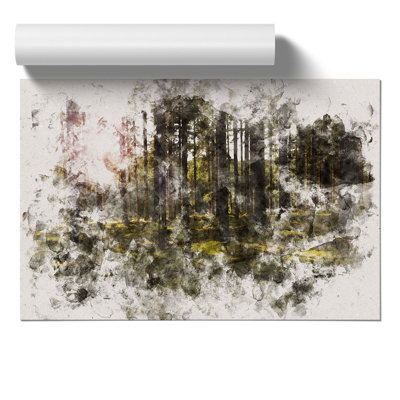 Sunlight Forest Watercolour - Frameless Print