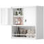 Armoire de rangement réglable en métal à 2 portes avec tablettes pour la cuisine, le bureau ou le salon