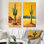 Cactus et la chaleur du désert I - Collection d'art floral sur toile 2 panneaux
