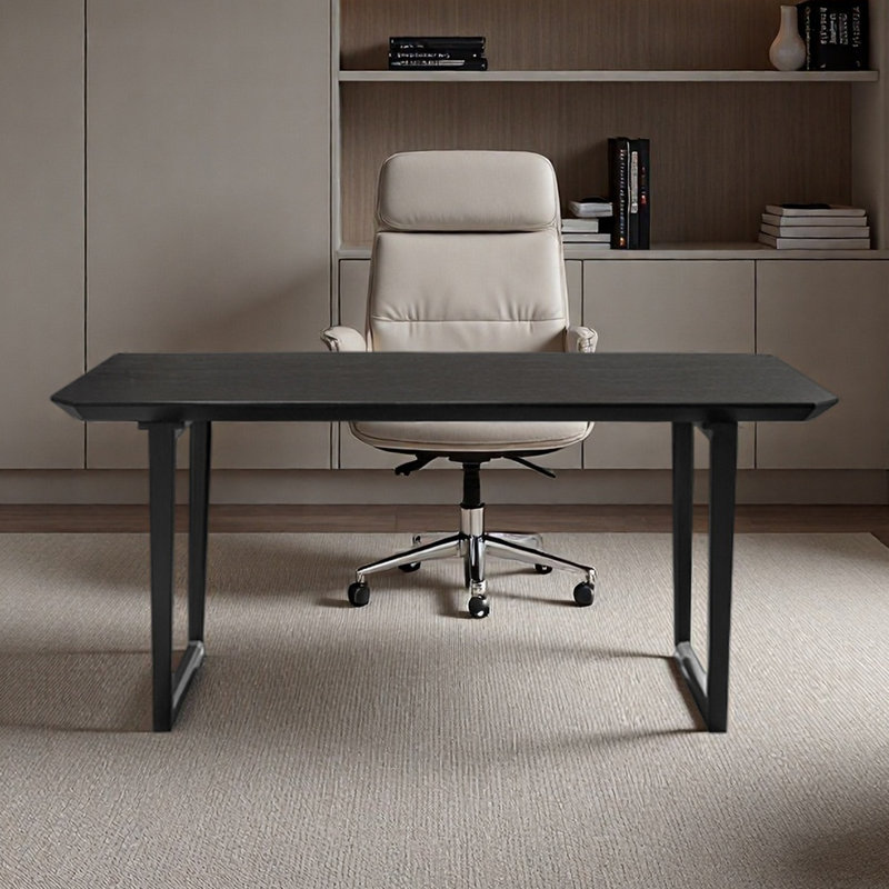 Bureau d'étude simple et bureau simple, H 29,53 po x l 62,99 po x P 33,46 po, Noir