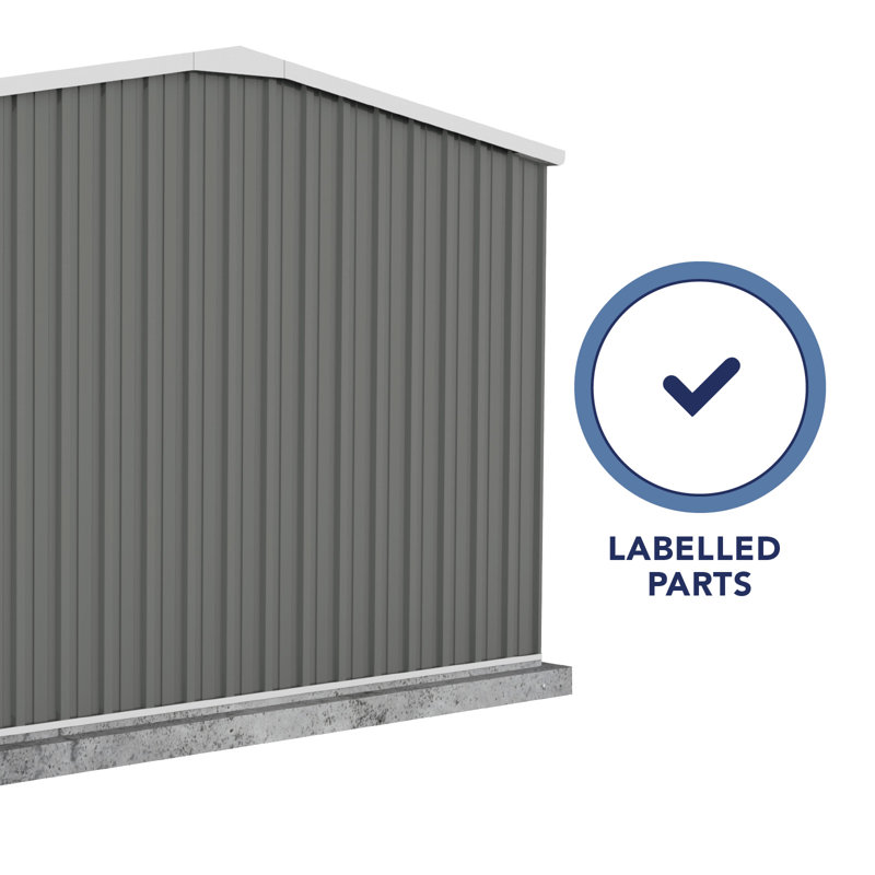 Woodland Gray 20' x 10' Galvanized Steel Metal Workshop Shed