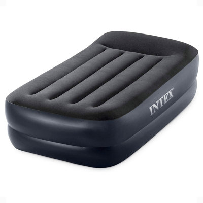 Intex Dura Beam Plus Pillow Raised Airbed Mattress With Built In Pump