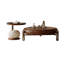 Ensemble de tables basses rondes en bois