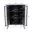 Armoire de rangement polyvalente à 3 niveaux avec portes en verre trempé, tablettes amovibles et structure en métal pour l'organisation de plusieurs pièces