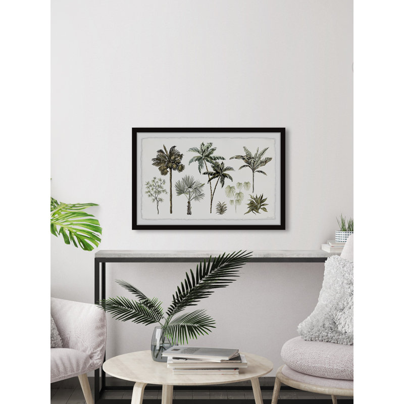 Tropical Palms - Single Picture Frame Painting, 38cm H x 45cm W x 3.81cm D