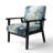 Birch Woods Whispering Winds VI - Velvet Upholstered Scandinavian Arm Chair, Birch Trees Accent Chair