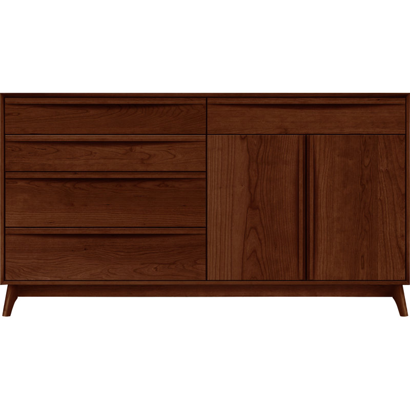 Catalina 66.13'' W Solid Wood Sideboard, Cognac Cherry