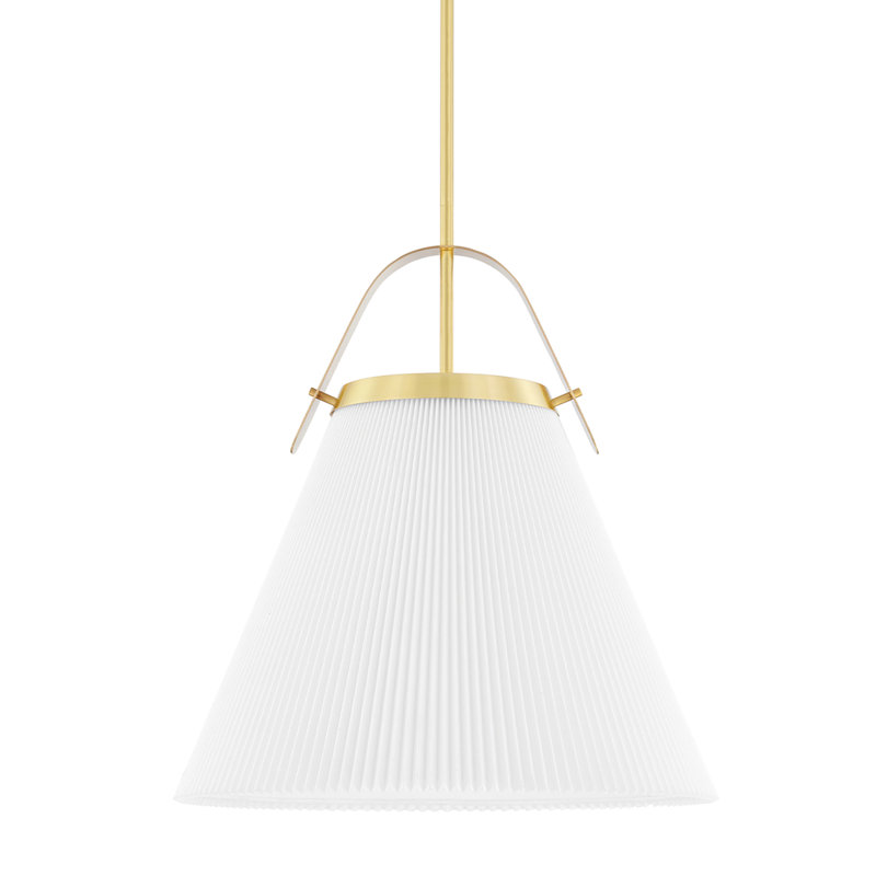 Luminaire suspendu 1 lumière Aldridge, H 26,75 po x l 16 po x P 16 po, Nickel poli