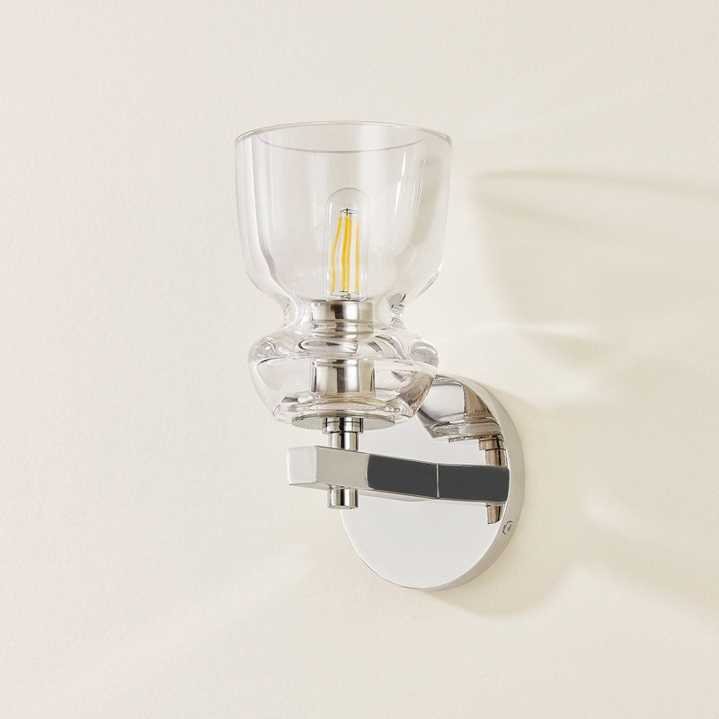 Trey 1 Light Wall Sconce, Polished Nickel