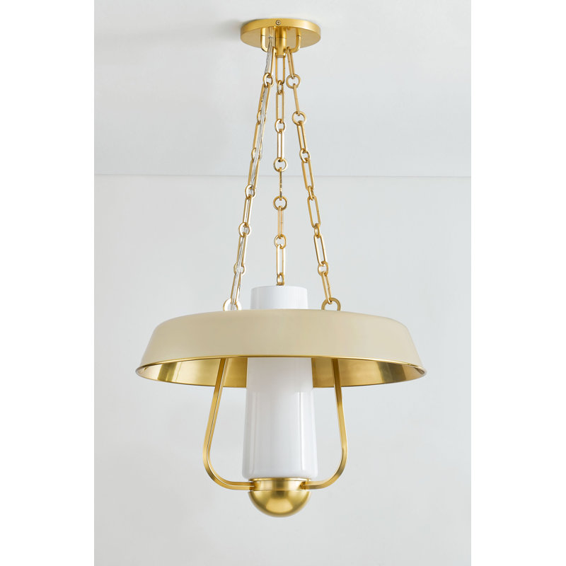 Provincetown 1 Light Lantern, Aged Brass/ Soft Sand