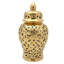 18" Spiral Lattice Temple Jar - Gold-106446045