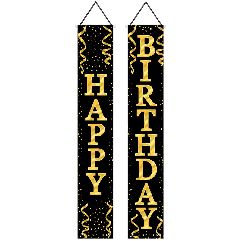 Ensemble de panneaux de porte en tissu Happy Birthday