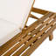Chaise longue réglable en bois d'acacia pratique pour relaxer à l'extérieur