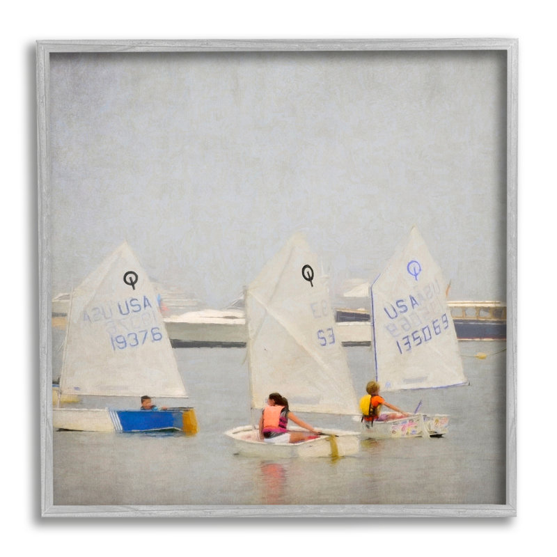 Embarcations flottantes pour personnes flottantes, H 24 po x l 24 po x P 1,5 po, Estampe numérique Farmhouse