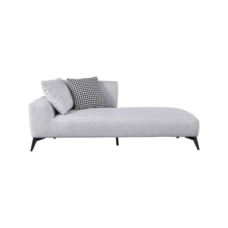 Paresseux simple européen, Chaise longue à accoudoir gauche, Mélange de polyester gris