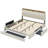 Upholstered Bed Frame with 3 Drawers, Bed with Storage Headboard and Charging Station-1248422149-1254871271