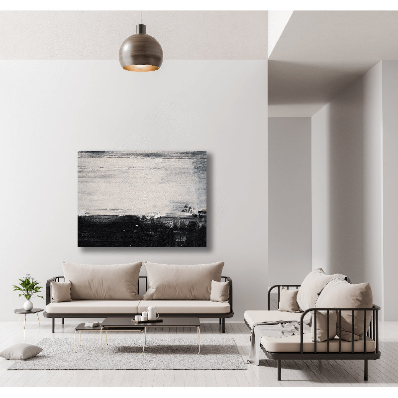 Abstract Print by John Beard, Black Framed Canvas, 20" H x 24" W x 1.5" D