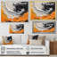 Décoration murale orange et noire Mystic Spirals II - Spirales abstraites-2024659904-2024659905