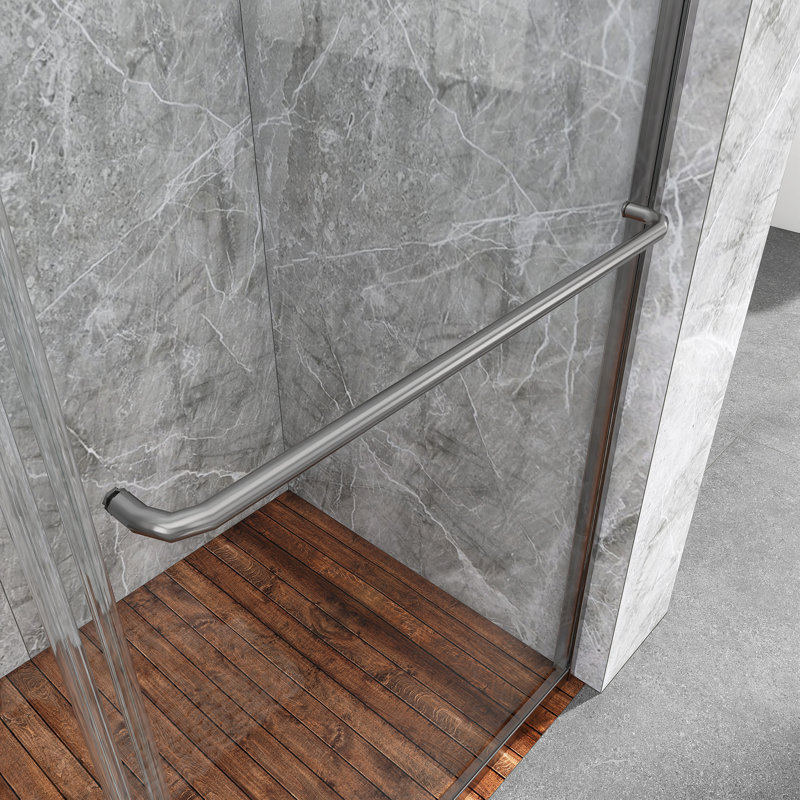 60 in. Chrome Framed Double Sliding Shower Door with Clear Glass