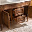Ensemble de meuble-lavabo sur pied 43,31 po en bois massif chêne naturel avec miroir-1822022984