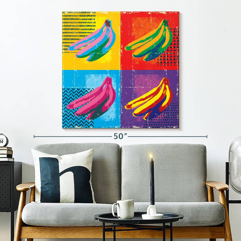 Yarlin Pop Style Bananas, 33" H x 33" W