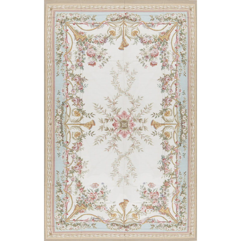 Aubusson Renaissance Hand Woven Wool Oriental Area Rug