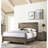 Rustic Gray Nightstand With 2 Drawers, Metal Hardware For Longevity 2 In Theme, Elements