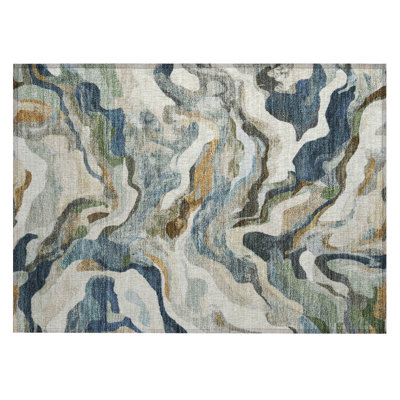 Machine Washable Indoor/Outdoor Oden ACN2162 Modern Rug
