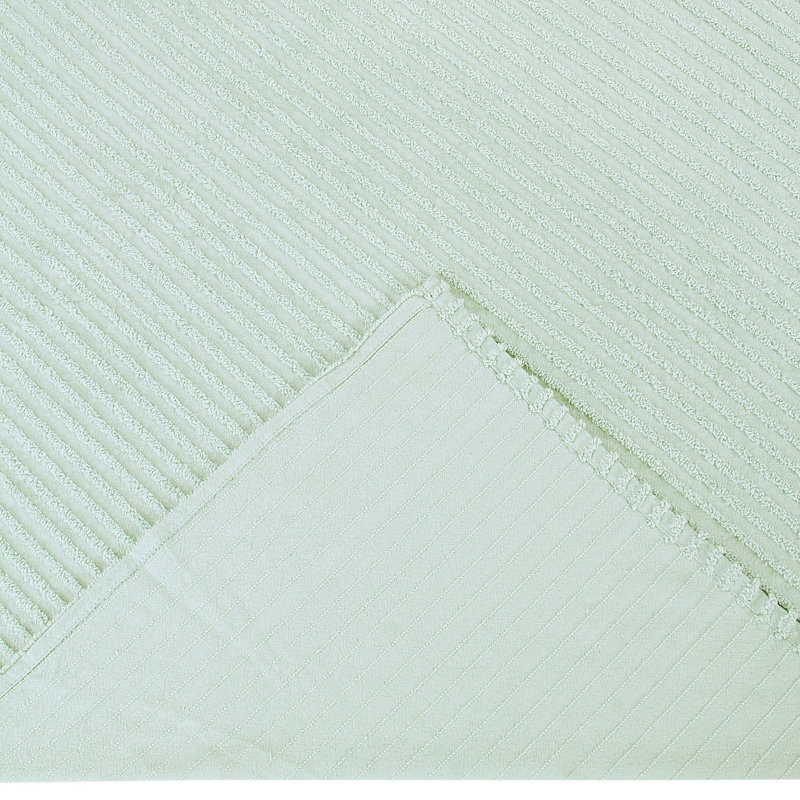 Jullian 100% Cotton Chenille Tufted Bedspread, Classic Stripe Design, Soft Breathable Coverlet, All-Season Machine Washable, OEKO-TEX Certified, Full/Double Size, Sage