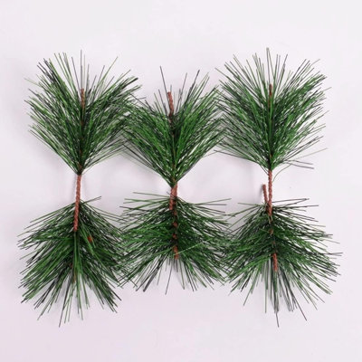 Artificial Pine Needle Branches and Greenery Picks for Christmas Decor