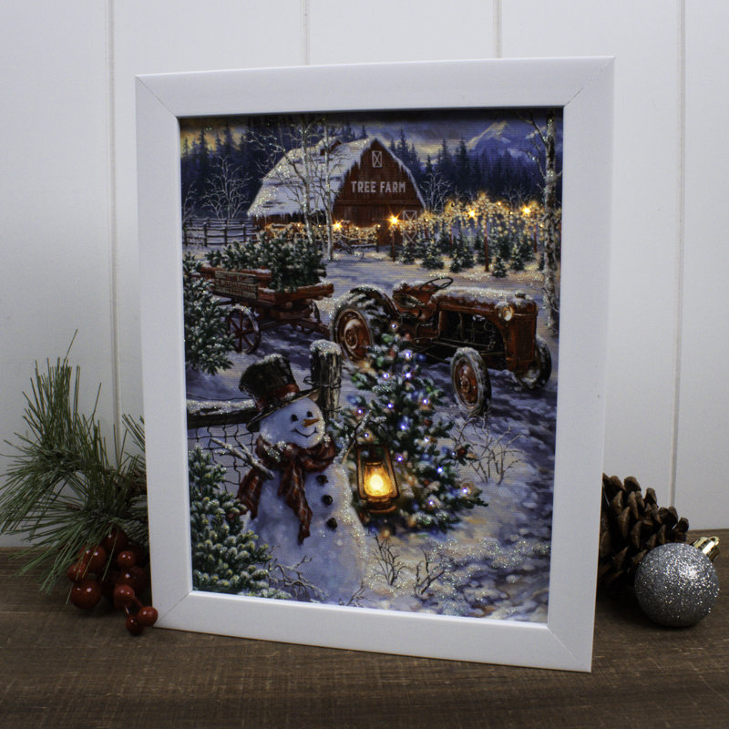 Boîte d'ombre lumineuse 8 x 10 Christmas Tree Farm