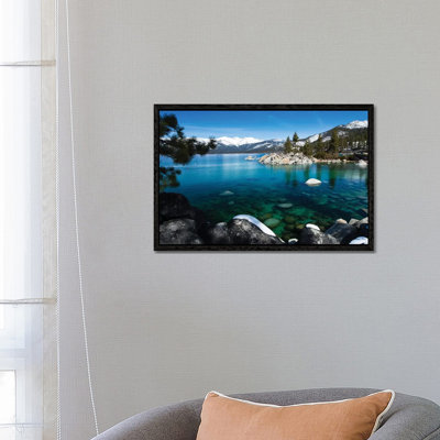 Rocks In A Lake, Lake Tahoe, California, USA V by Panoramic Images - Floater Frame Gallery-Wrapped Canvas Giclée on Canvas