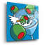 «Martini with Olives On Blue» par Ron Magnes, art mural en verre acrylique-1136171378
