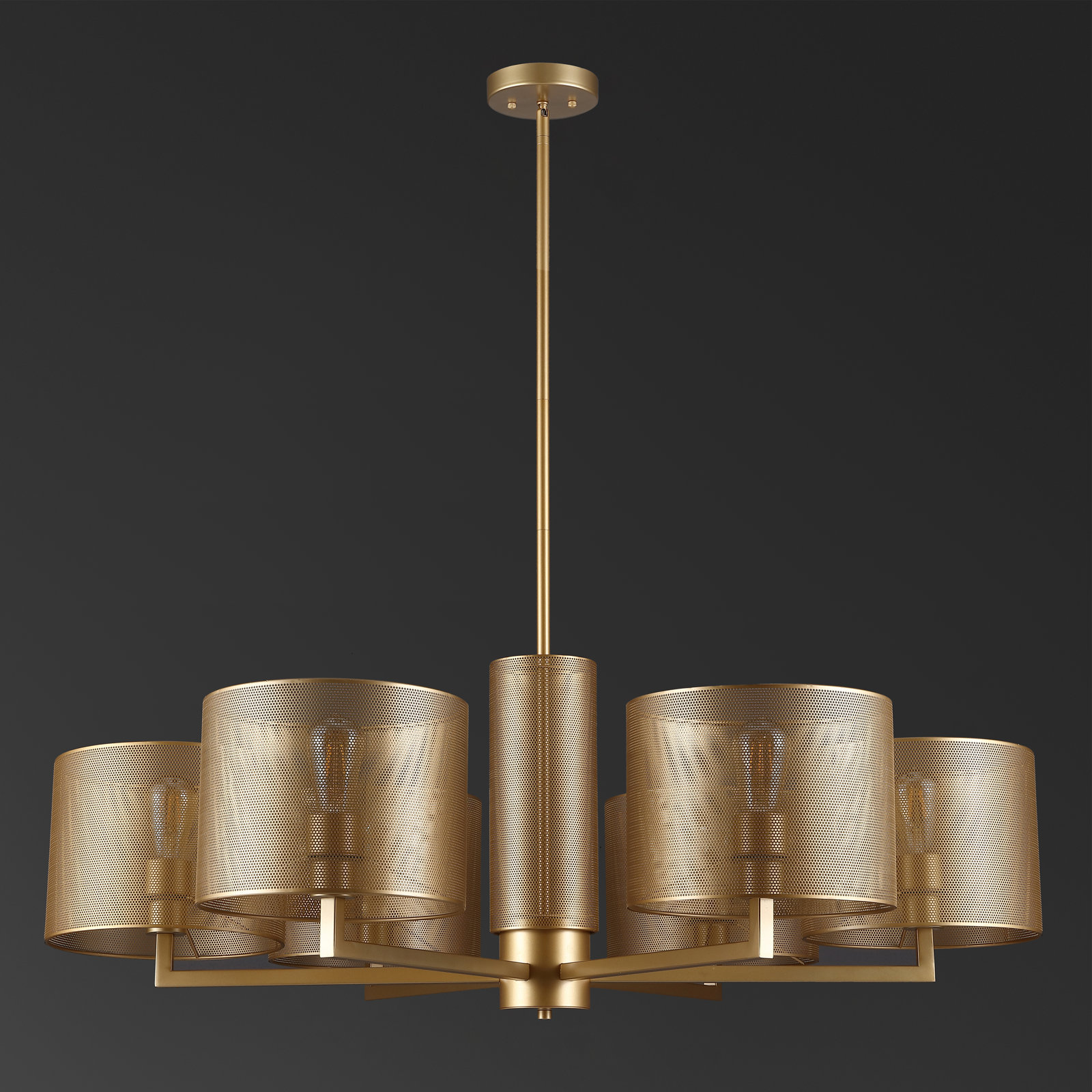 Meliora Iron 6-Light Chandelier, Gold