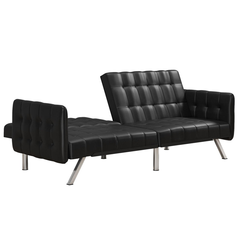Feller Sleeper, Black Faux Leather