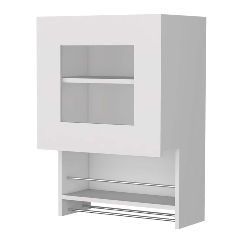 Armoire murale de cuisine blanche à épices et à serviettes Nolan