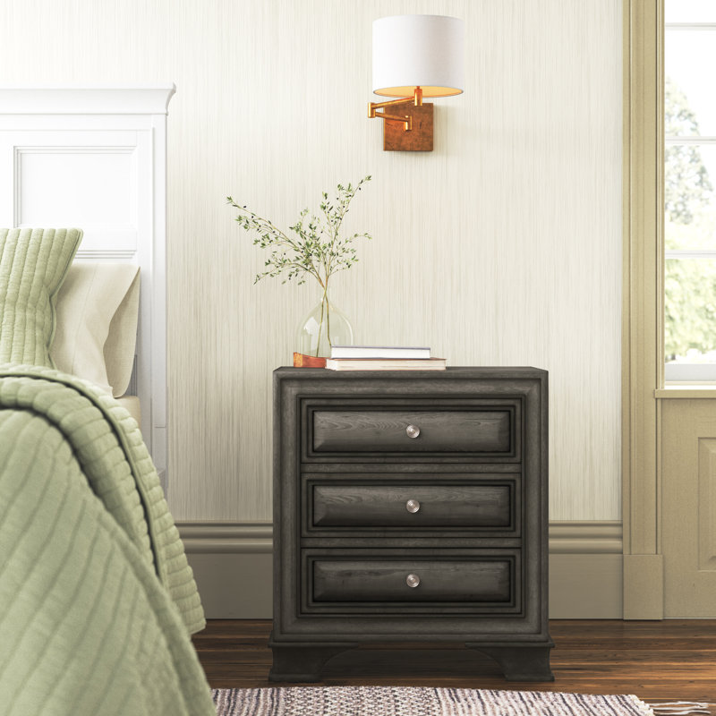 Goldene 26'' W Nightstand, Brown Cherry