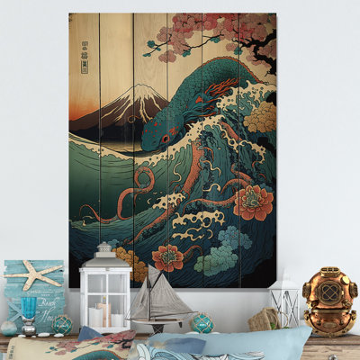 " Japanese Landscape With Lezard "