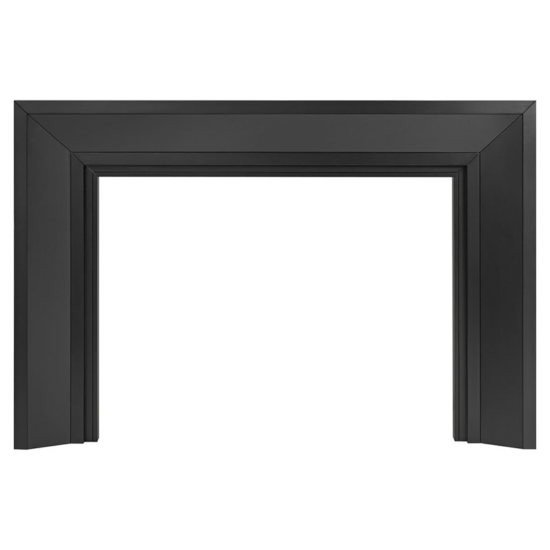 Modern Ember Everly Wood Fireplace Mantel Surround Kit in White | 56" x 42" Opening | 54", Black, 80"