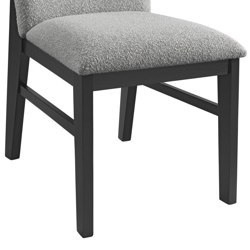Ensemble de salle à manger Canal 7 pièces, hauteur standard, noir - Table rectangulaire et six chaises
