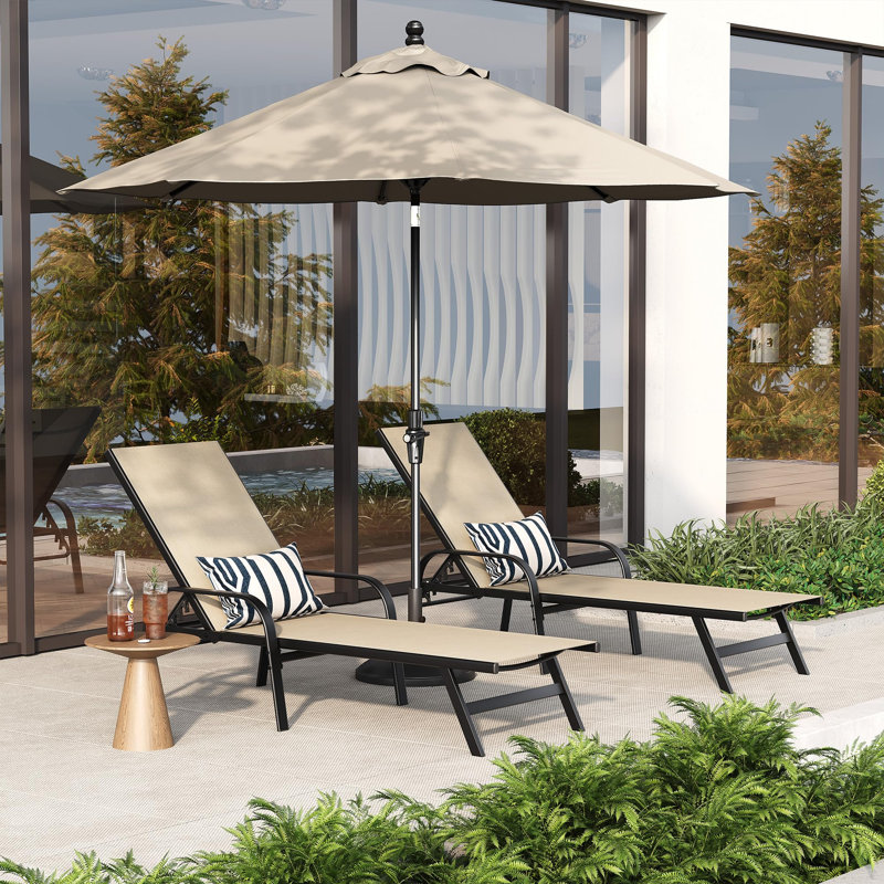 Iron Outdoor Bench, Brown
