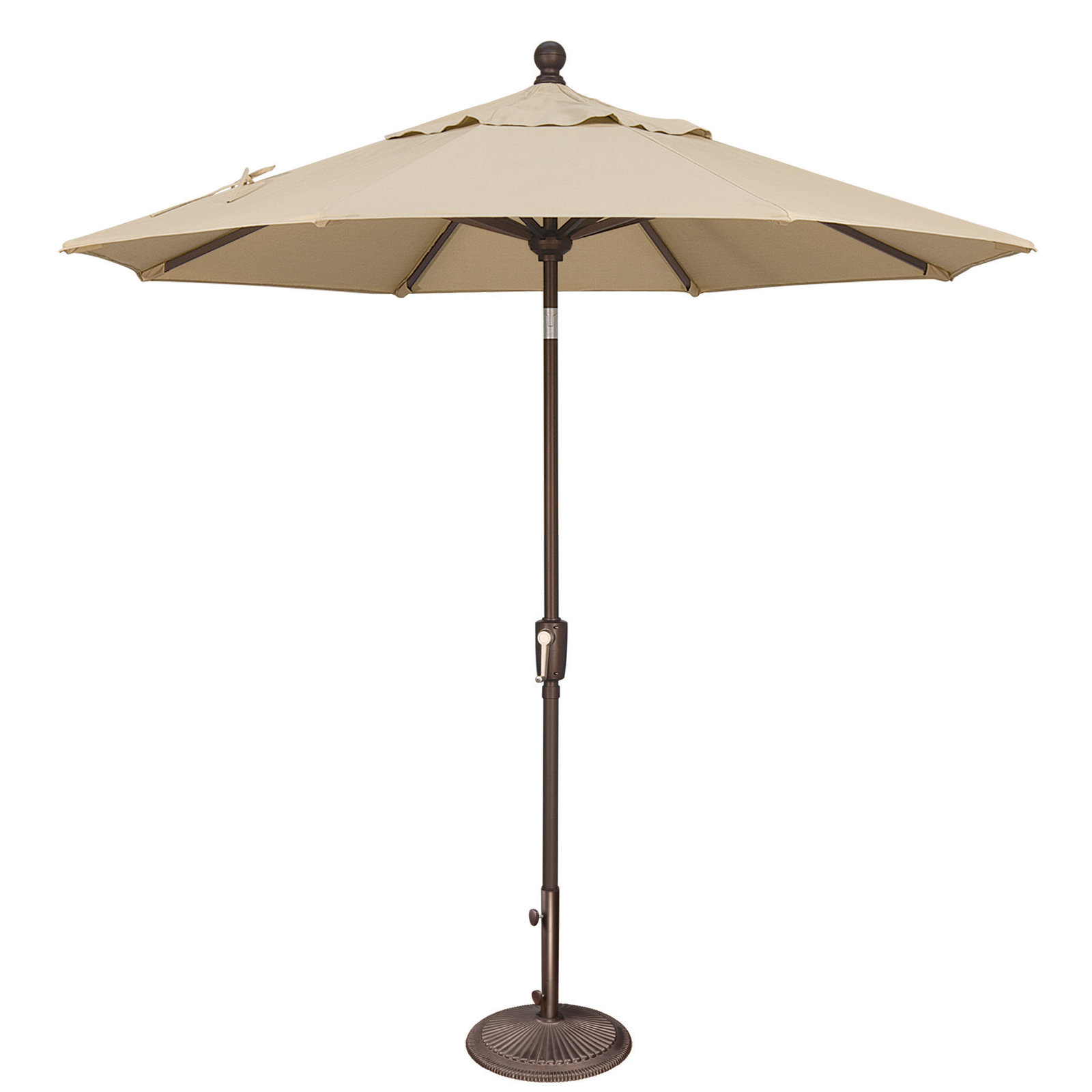 Launceston Market Umbrella, Antique Beige Sunbrella® Canvas, Bronze, 96" H x 90" W x 90" D
