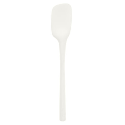 Tovolo Flex-Core All-Silicone Spoonula for Scooping, Stirring, and Serving, White