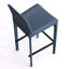 Tabouret de bar H 26 po entièrement assemblé, tabouret de bar rembourré en cuir Saddle avec siège rembourré, tabouret de bar à hauteur de comptoir avec repose-pieds à structure en métal pour îlot de cuisine, bleu-2110765623-2110896976